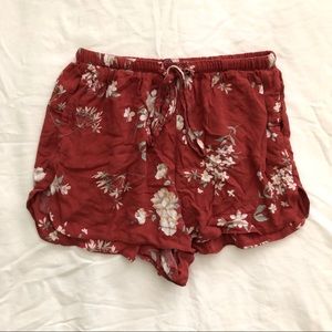RARE Brandy Melville Red Floral Eve Shorts